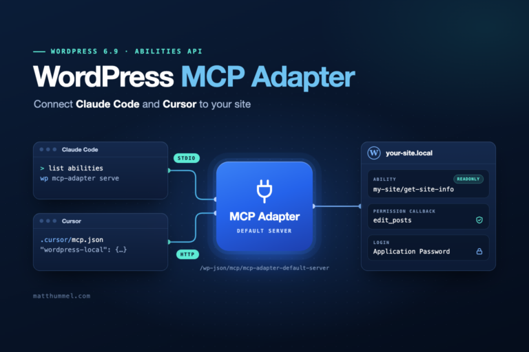 WordPress MCP Adapter: Connect Claude Code and Cursor to Your Site